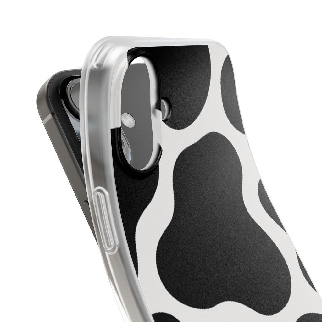 Stylish Cow Print Flexi Cases for iPhone, Trendy Phone Covers, Unique Gift for Animal Lovers, Everyday Essentials, Cute Phone Accessories