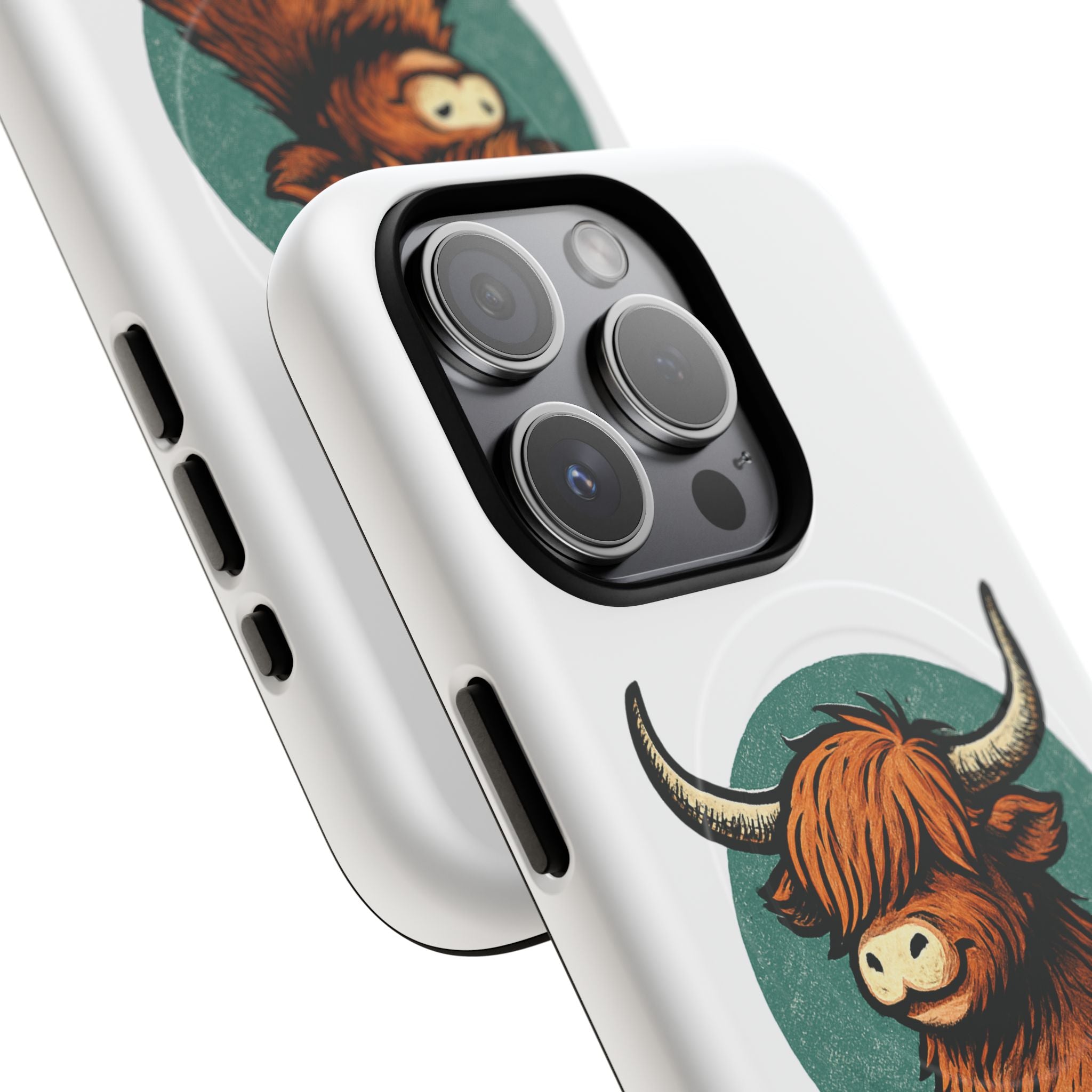 Phone Case - Highland Cow Sitting Design - Tough Magnetic Cases