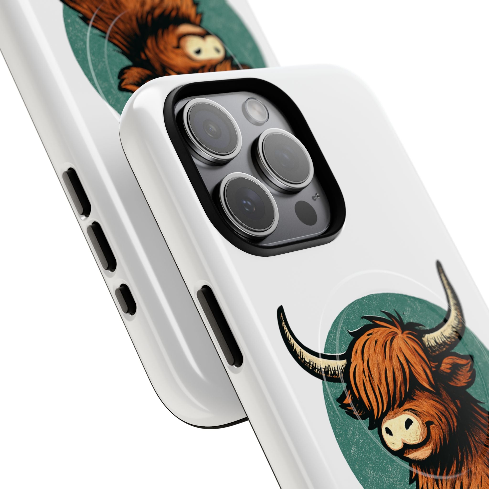 Phone Case - Highland Cow Sitting Design - Tough Magnetic Cases